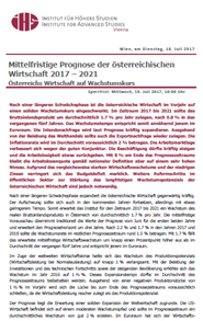 Medium-term Economic Forecast for Austria 2017 – 2021 Medium-term Economic Forecast for Austria 2017 – 2021