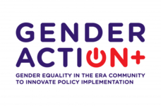 Logo Genderaction+. Gender equality in the era community to innovate policy implementation.