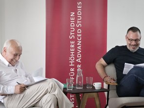 Robert Skidelsky and Robert Braun at Public Lecture Technology and Utopia on June 12.
